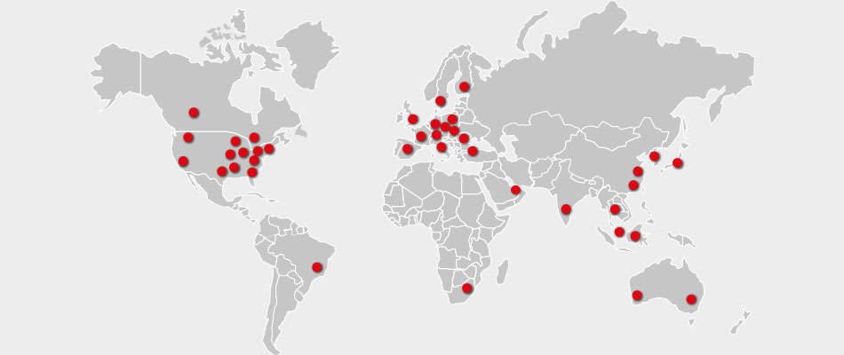 Essentra Components locations across the world